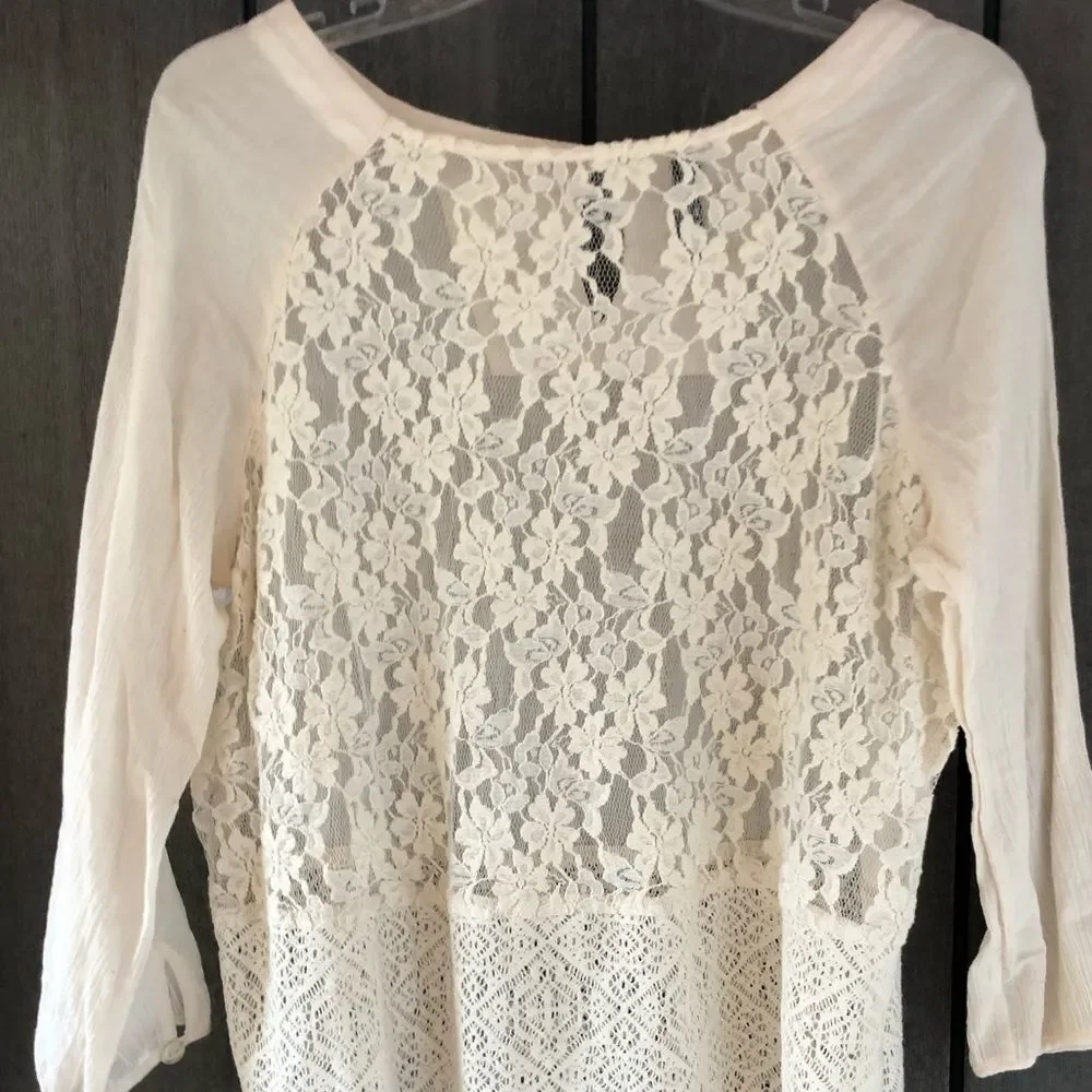 Free People Lace Top With Fringe‎
